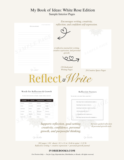 My Book of Ideas: White Rose Edition