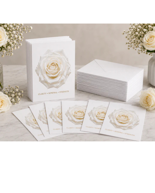 White Rose Premium Greeting Cards | A 20 Card Gift Set